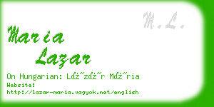 maria lazar business card